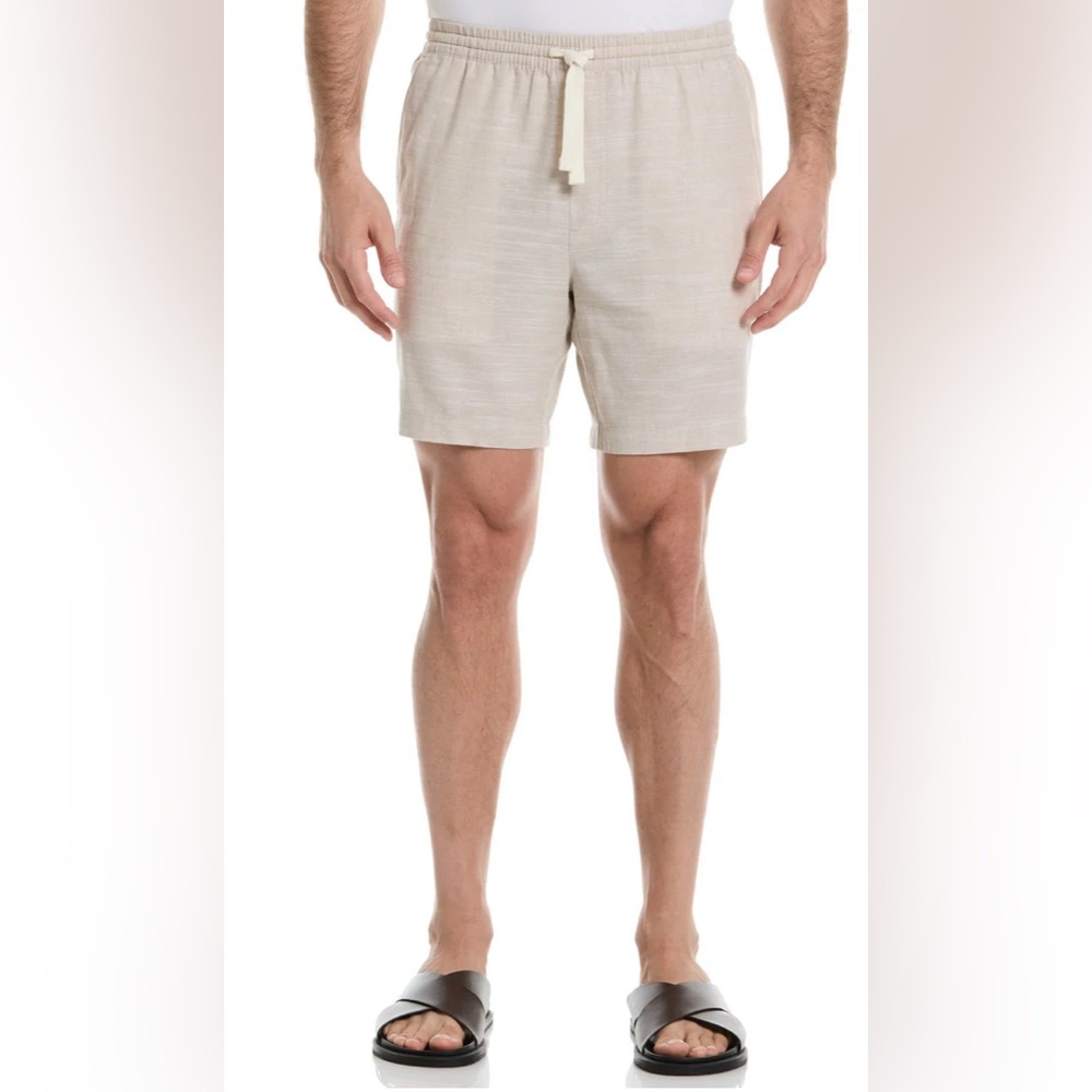 Cubavera Men's‎ Cross-Dyed Slub Linen Drawstring 8" Shorts SZ XXL NEW